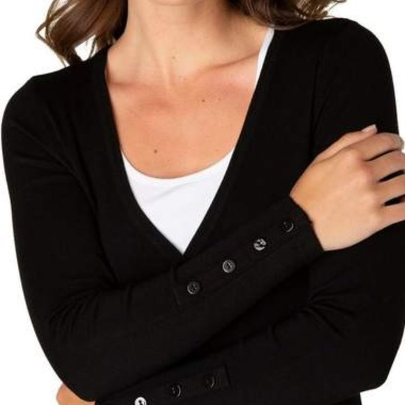 Yest Yaella Ladies Black Long Button Front Cardigan Sweater 80482 Various Sizes - Picture 2 of 9